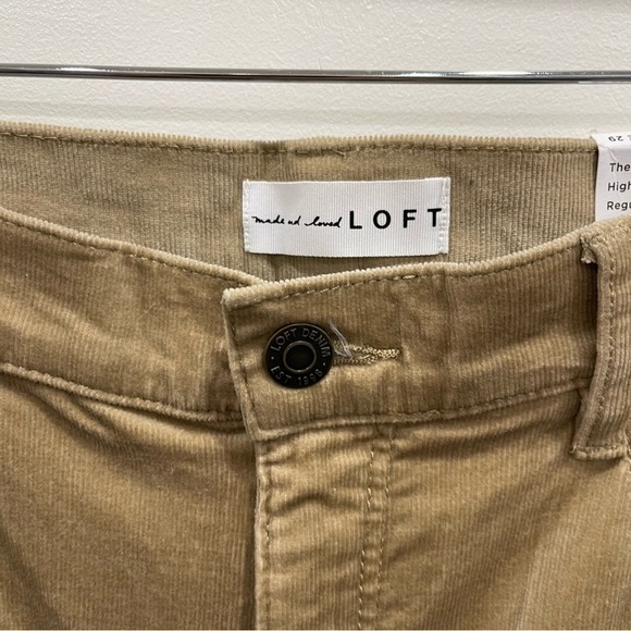 Loft The Skinny High Rise Corduroy Pants Size 29 in Tan - Picture 5 of 12